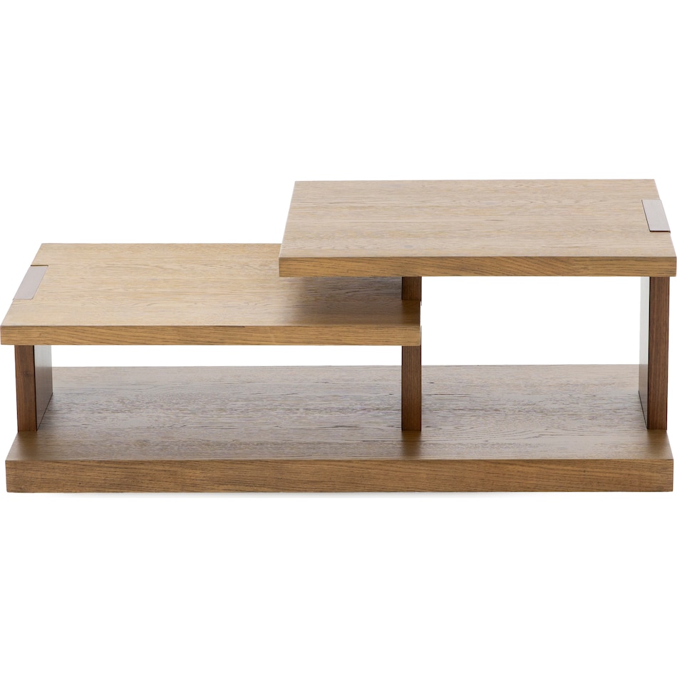 rivr pale oak & rich walnut cocktail table trt  