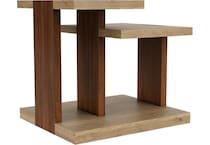 rivr pale oak & rich walnut end table trt  