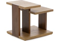 rivr pale oak & rich walnut end table trt  