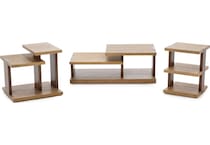 rivr pale oak & rich walnut end table trt  