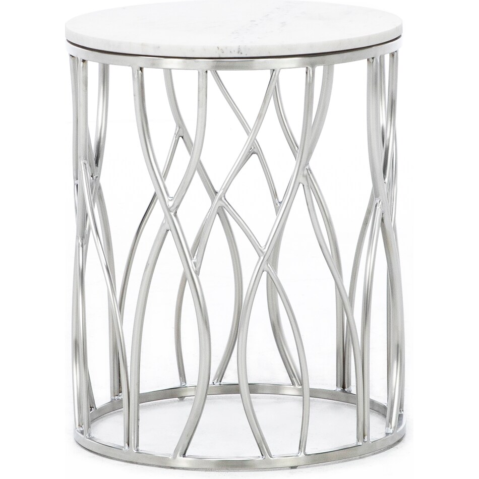 rivr silver end table ulyss  