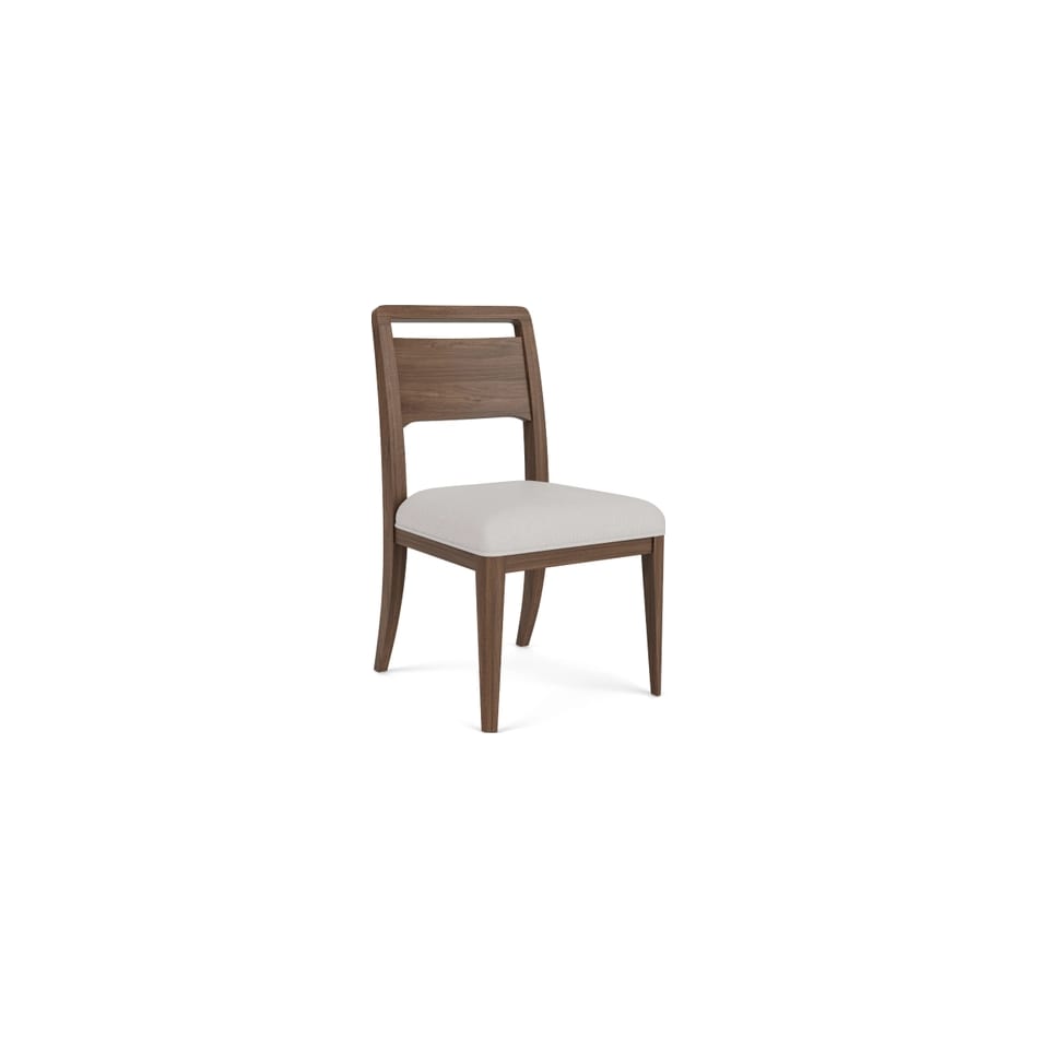 rivr walnut inch standard seat height side chair   
