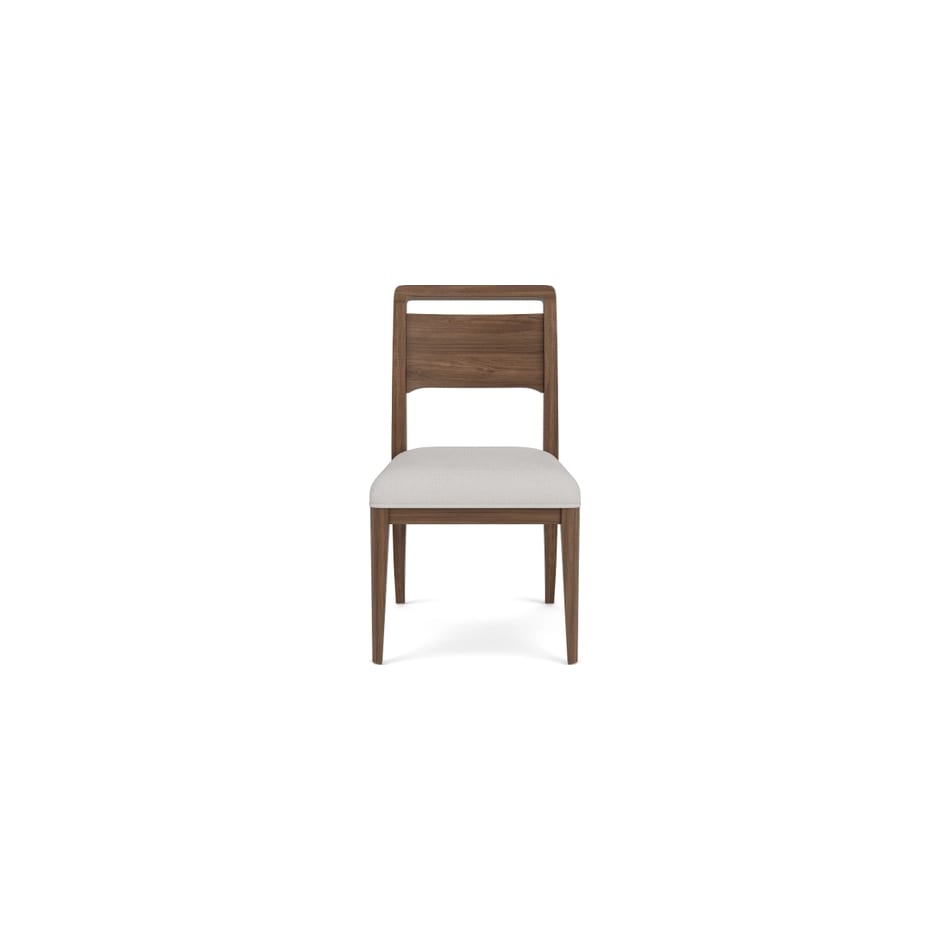 rivr walnut inch standard seat height side chair   