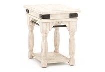 rivr white end table   