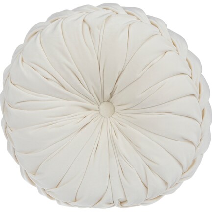 Ivory Pleated Pillow 16"