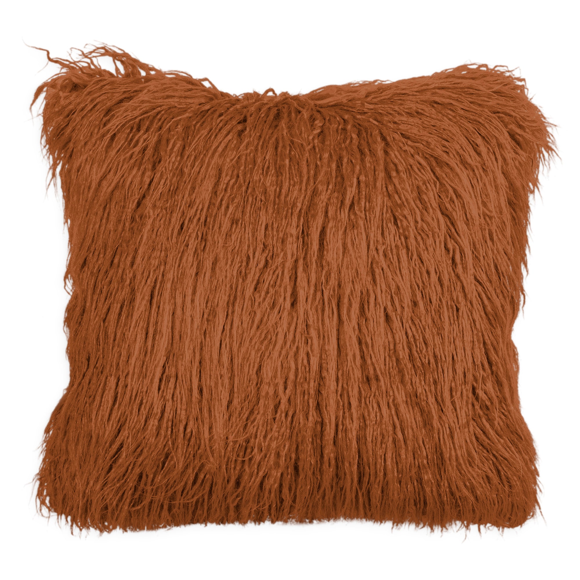 Fluffy Orange Mongolian Cushions Bright Orange Mongolian Tibetan