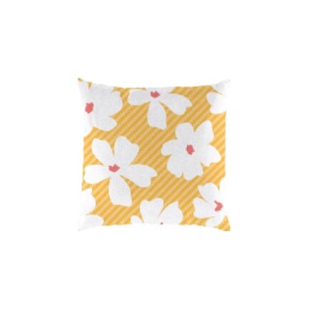 White Flowers Outdoor Pillow 18"W x 18"H