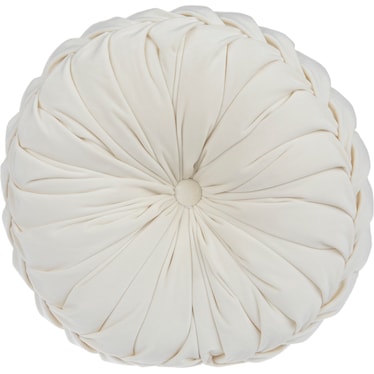Ivory Pleated Pillow 16"