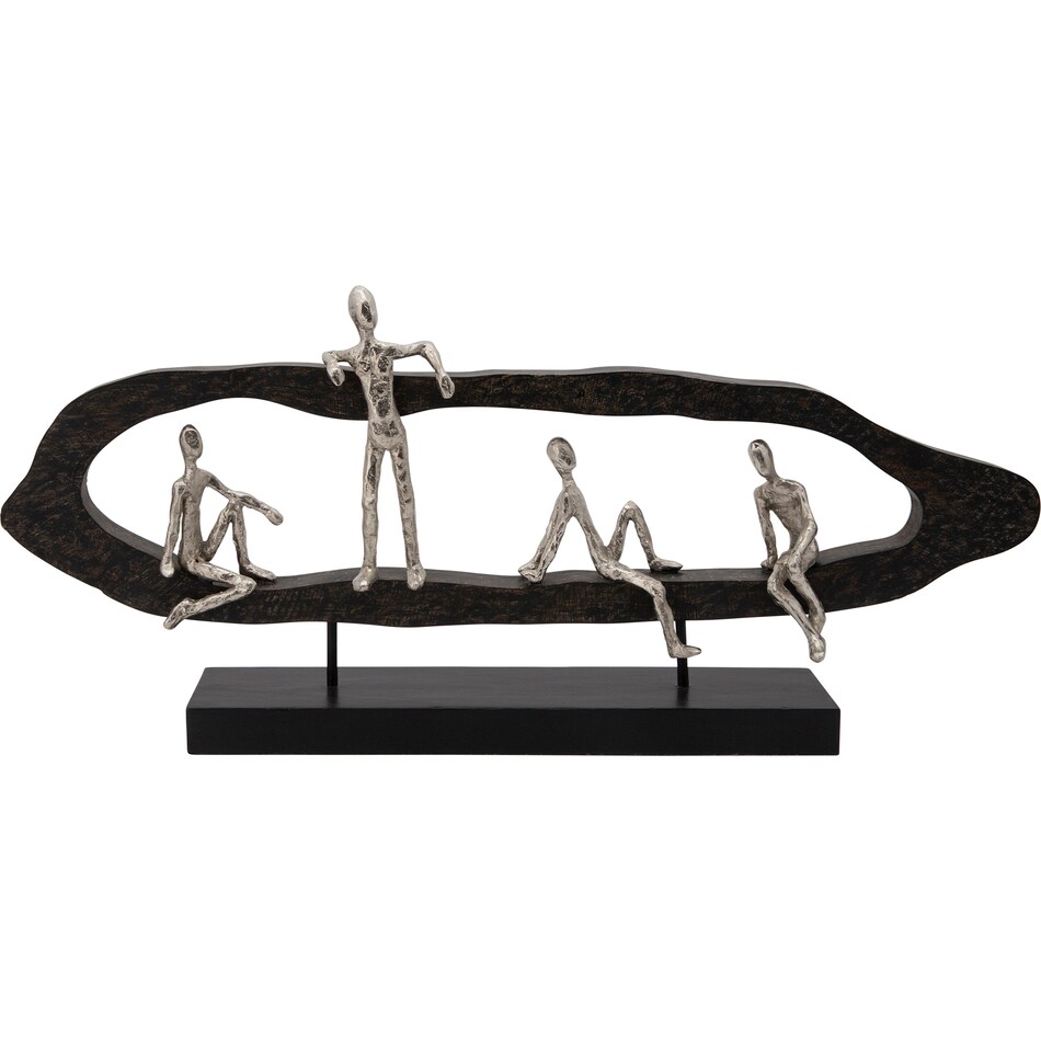 sagebrook home llc black figurines   