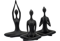 sagebrook home llc black figurines set  