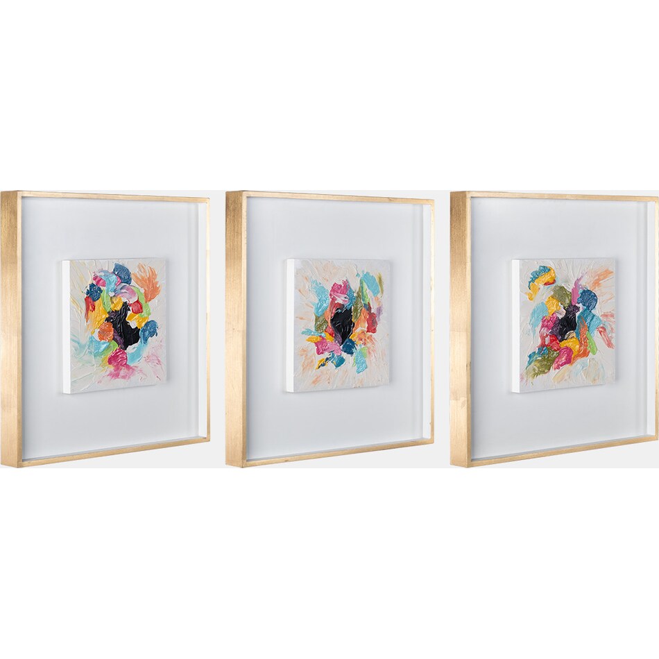 sagebrook home llc blue paintings set  