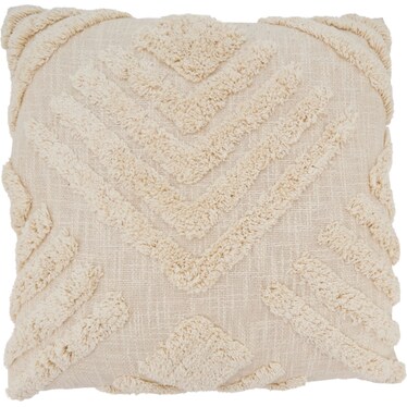 Natural Tufted Poly Pillow 20"W x 20"H