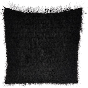 Black Shimmer Poly Pillow 18"W x 18"H