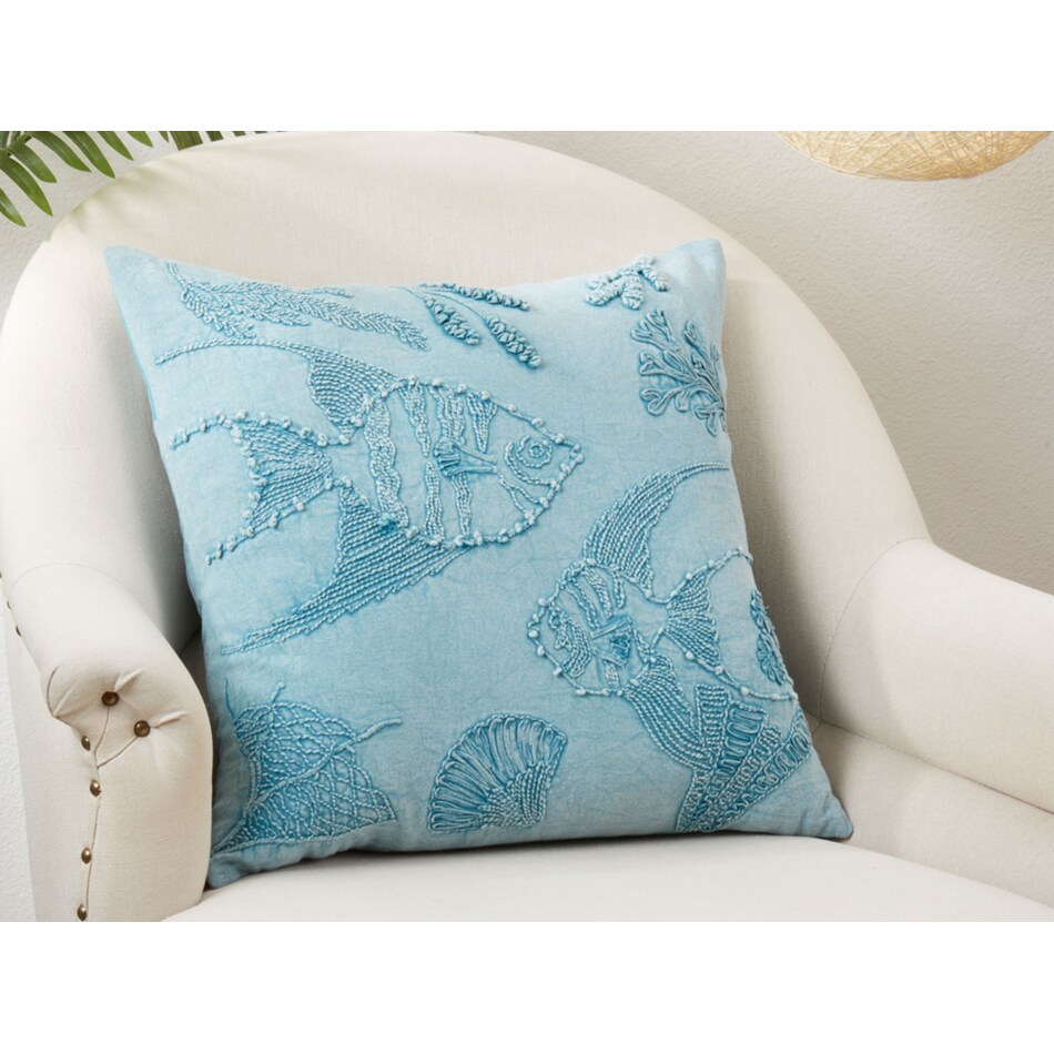 saro blue pillows   