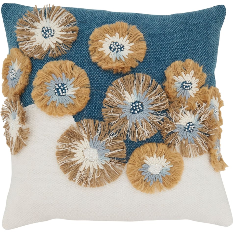 saro blue pillows   