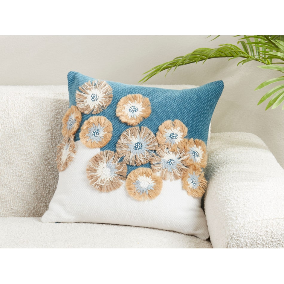 saro blue pillows   