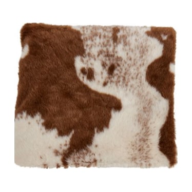Brown Cow Hide Faux Fur Throw 50"W x 60"L