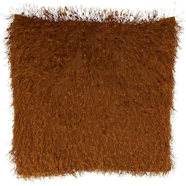 Rust Shimmer Poly Pillow 18"W x 18"H