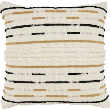 Ivory Corded Poly Pillow 18"W x 18"H