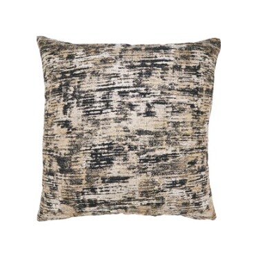 Textured Black Jacquard Down Pillow 20"W x 20"H