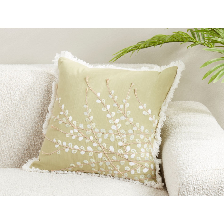 saro green pillows   