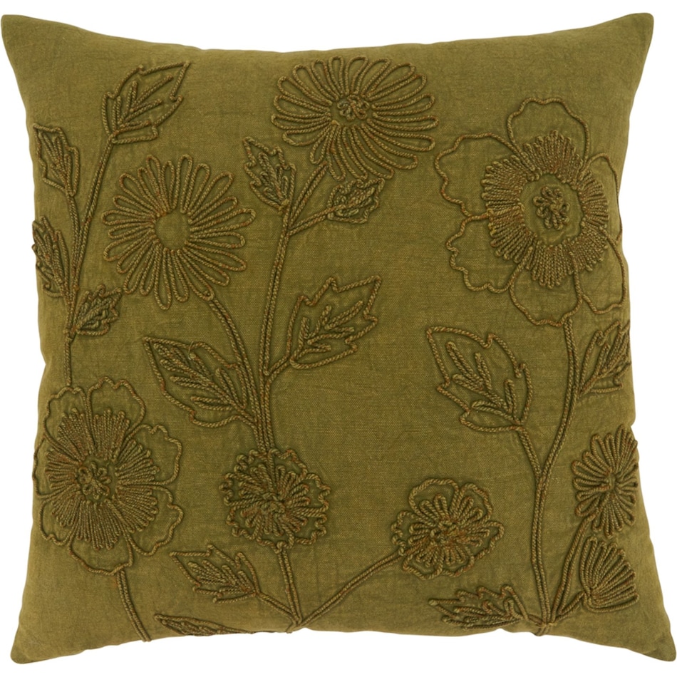 saro green pillows   
