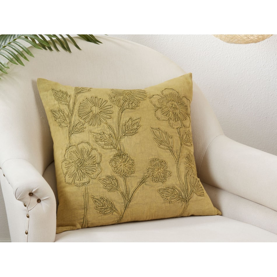 saro green pillows   