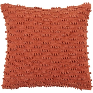 Rust Nubby Down Pillow 20"W x 20"H