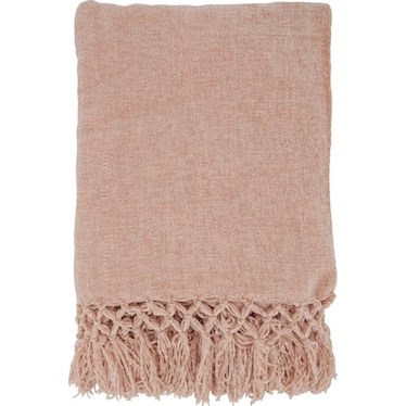 Blush Knotted Chenille Throw 50"W x 60"L