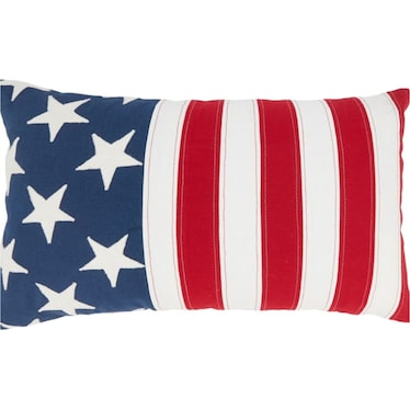 American Flag Zippered Poly Pillow 20"W x 12"H