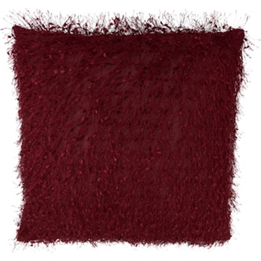 Burgundy Shimmer Poly Pillow 18"W x 18"H