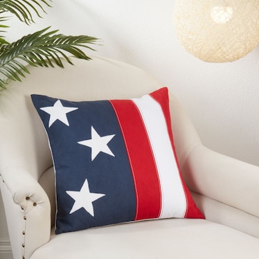 American Flag Zippered Poly Pillow 20"W x 20"H