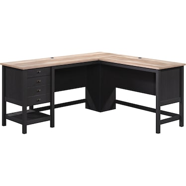 Raven Oak L-Desk