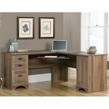 Harbor View Salt Oak L-Desk