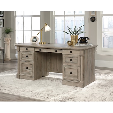Split Oak Exec Desk