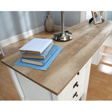 Soft White L Desk