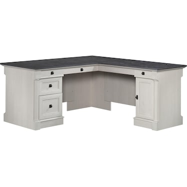 Glacier Oak L Desk