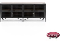 sauder woodworking co black console  image   