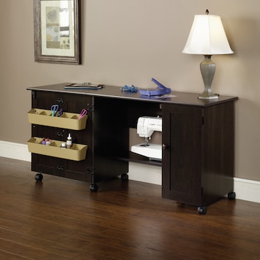 Cinnamon Cherry Drop-Leaf Cart