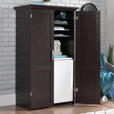 Dakota Oak Craft & Sewing Armoire