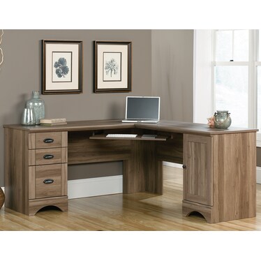 Harbor View Salt Oak L-Desk