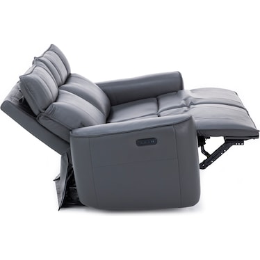 Marcus Leather Power Headrest Reclining Loveseat