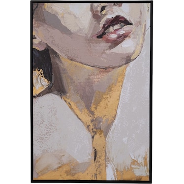 Woman Portrait Hand Painted Framed Painting 32"W x 48"H