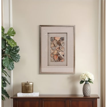 Petrified Stone Framed Wall Decor 20"W x 28"H