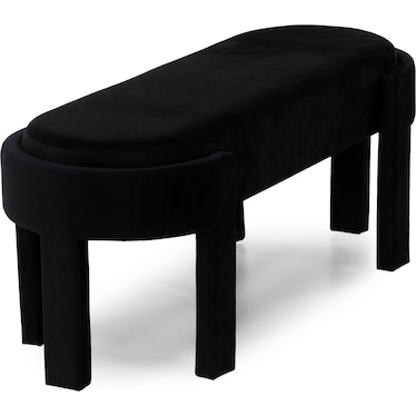 Marilyn Black Velvet Bench