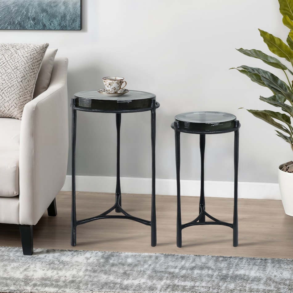 sgbk black chairside table mrn  