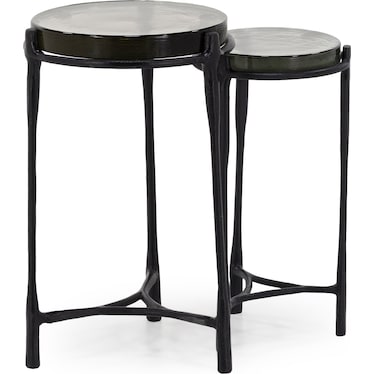 Marilyn Set of 2 Recycled Glass Tables