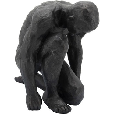 Kneeling Man Sculpture 16"W x 16"H