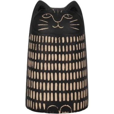 Black Cement Cat 5"W x 8"H