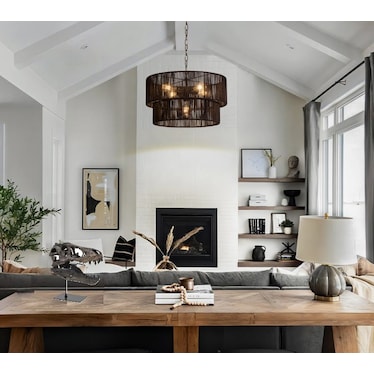 Black T-Rex Head Sculpture On Base 10"W x 12.5"H